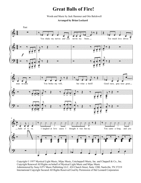 Great Balls Of Fire (arr. Brian Lockard)