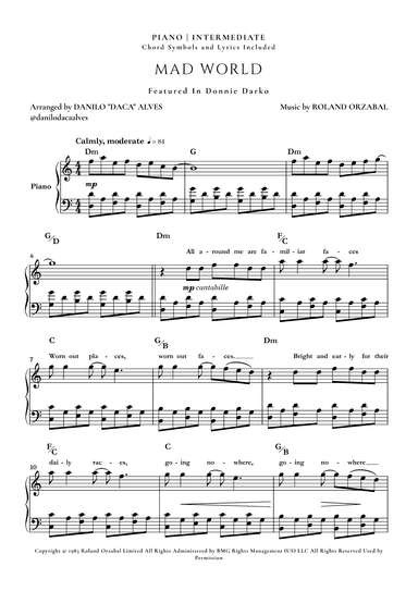 Mad World (arr. Danilo "Daca" Alves)