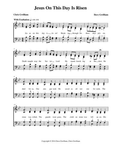 Jesus On This Day Is Risen