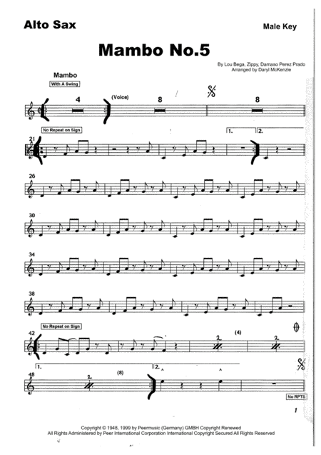 Mambo No. 5 (a Little Bit Of...) (arr. Daryl McKenzie)