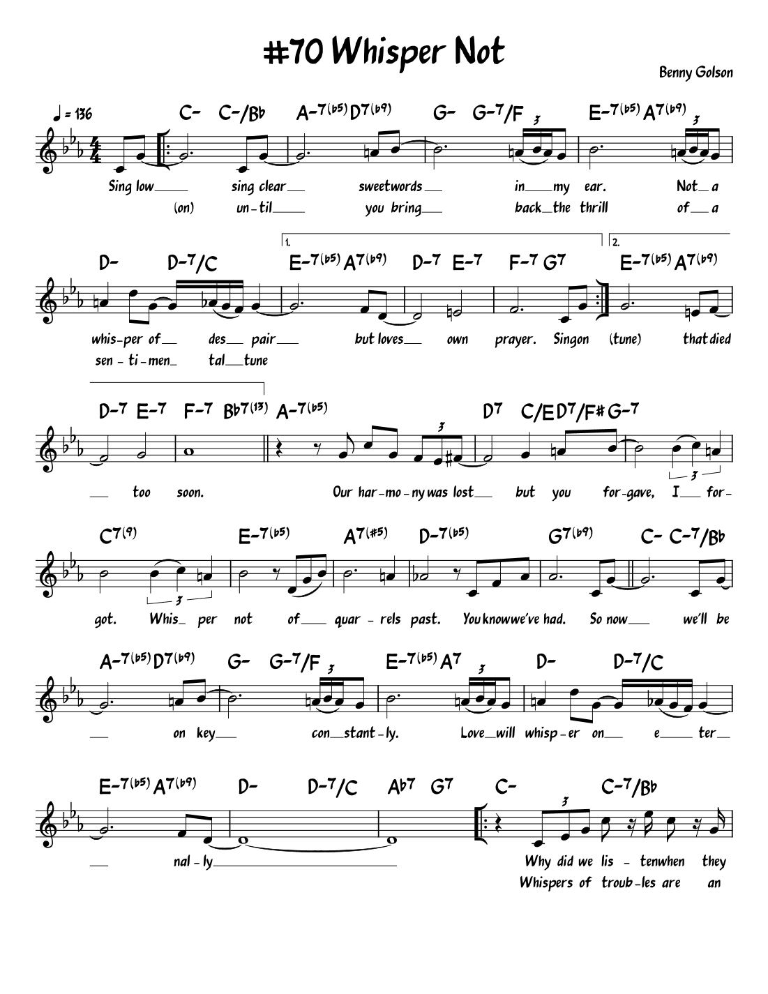 Whisper Not (arr. John Fries)