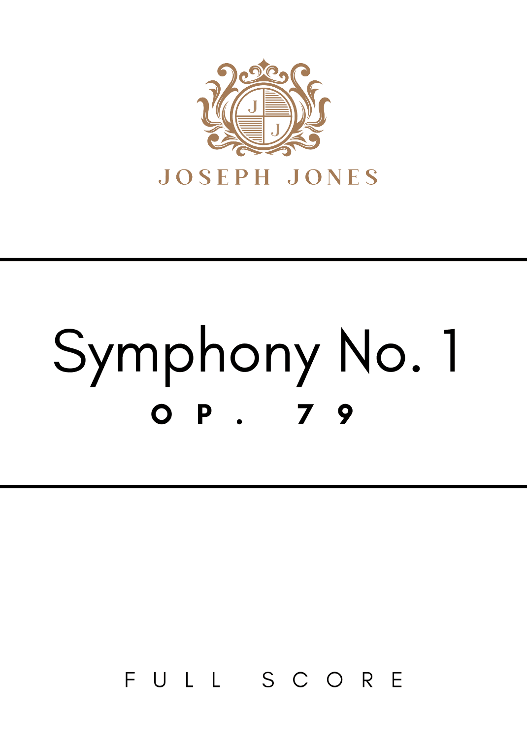 Symphony  No. 1, Op. 79 - Score Only