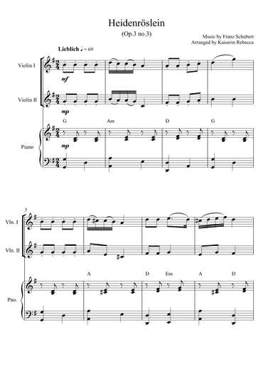 Heidenröslein (op.3 no.3) (arr. Kaiserin Rebecca)