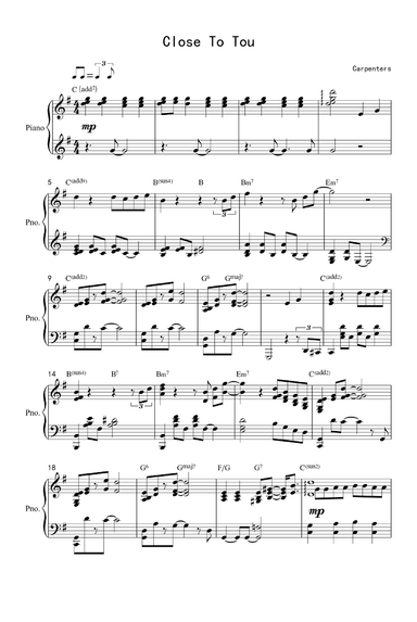 (they Long To Be) Close To You (arr. Hal David)