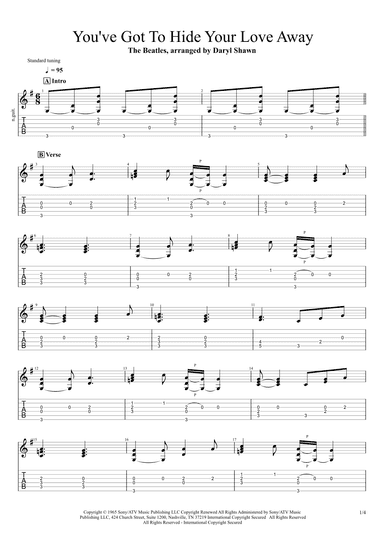 You've Got To Hide Your Love Away (arr. Daryl Shawn)