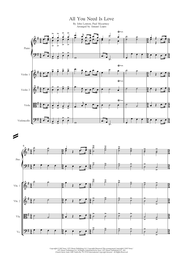 All You Need Is Love (arr. Amauri Lopes)