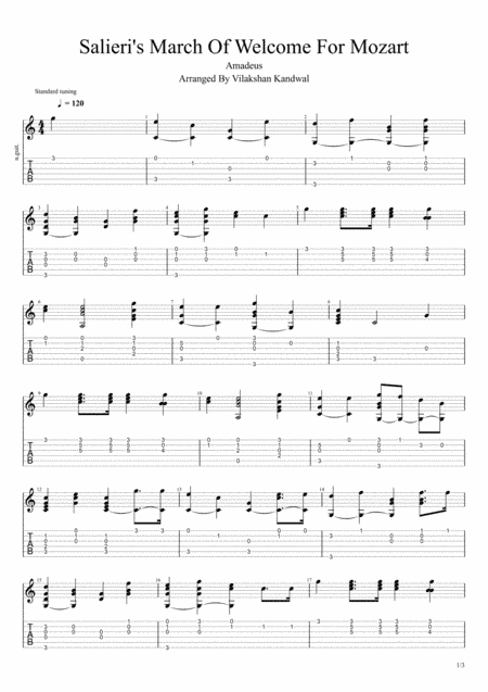 Salieri's March Of Welcome For Mozart (arr. Vilakshan Kandwal)