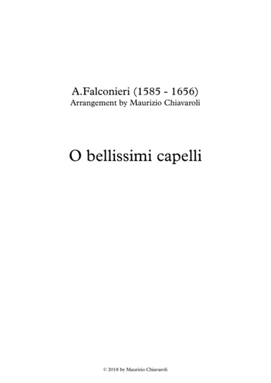 O bellissimi capelli (arr. Maurizio Chiavaroli)