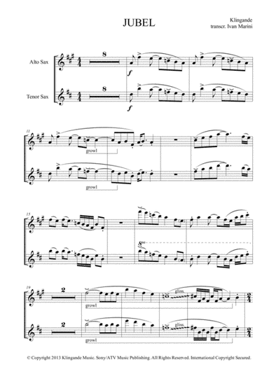 Jubel (arr. Ivan Marini)