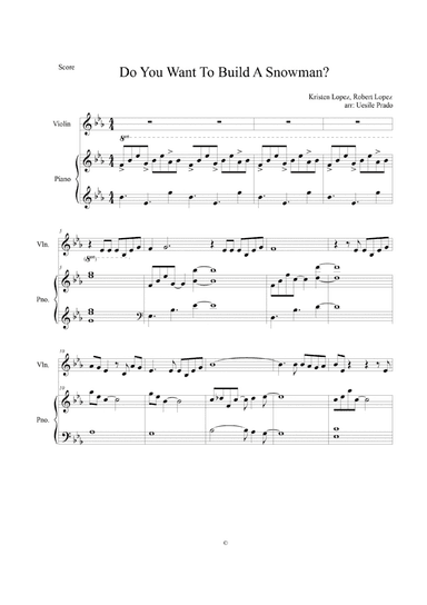 Do You Want To Build A Snowman? (arr. Betsuel Uesile Prado)