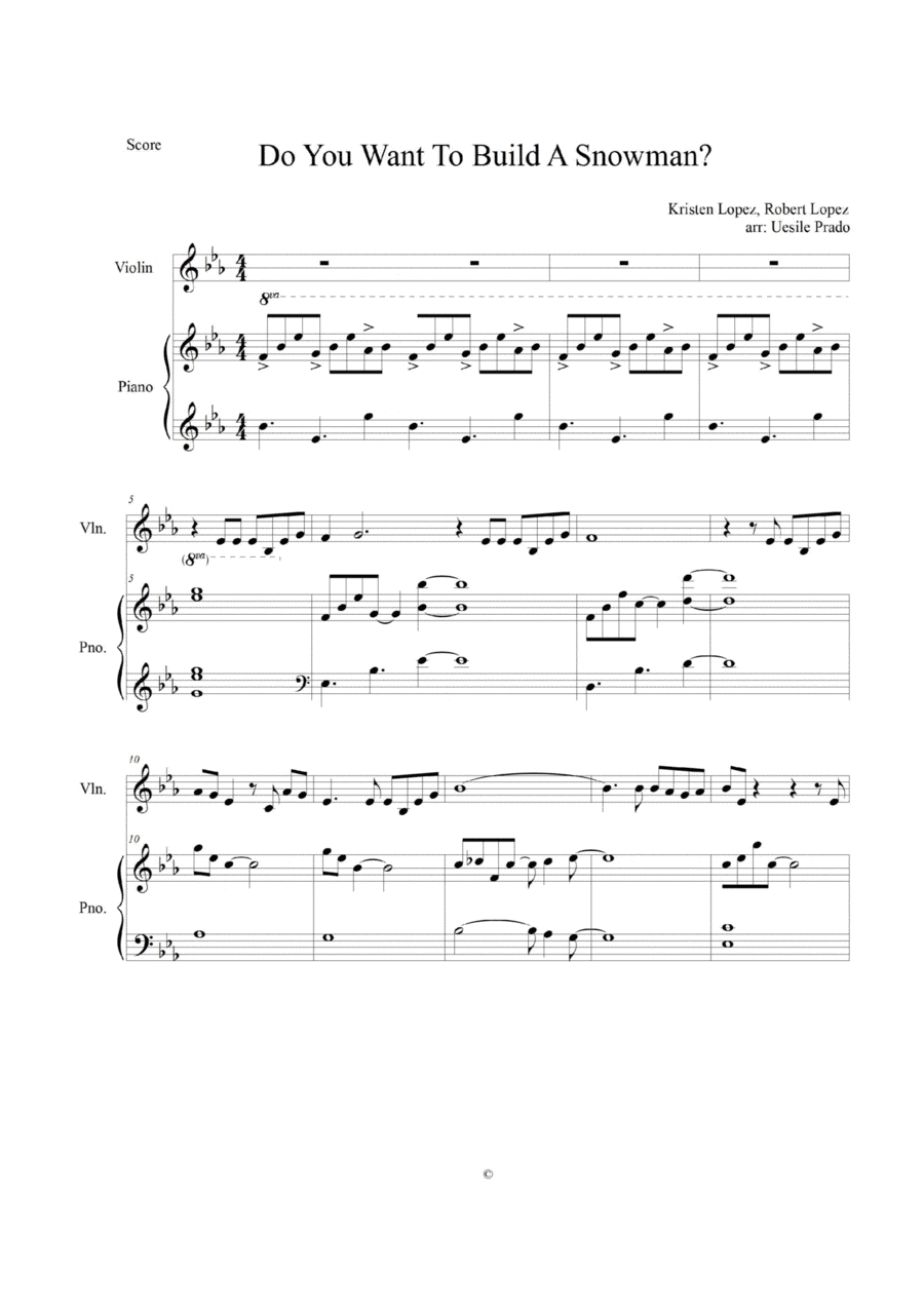 Do You Want To Build A Snowman? (arr. Betsuel Uesile Prado)