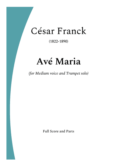Avé Maria - César Franck for Low Voice (Dm) and Trumpet Solo (arr. Hélder Bento)
