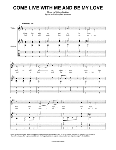 Come Live with Me and Be My Love (arr. Mark Phillips)
