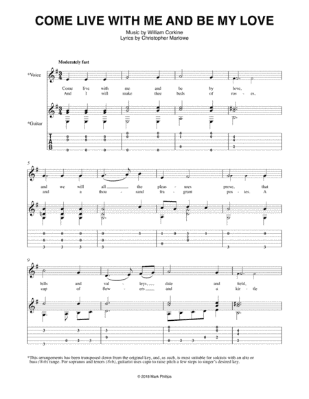 Come Live with Me and Be My Love (arr. Mark Phillips)