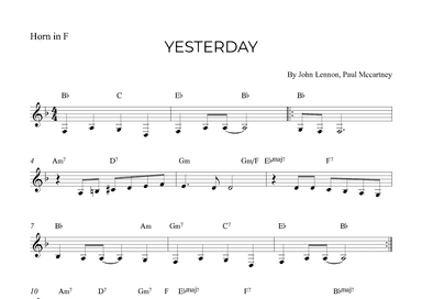 Yesterday (arr. Alex Nunes Rodrigues)