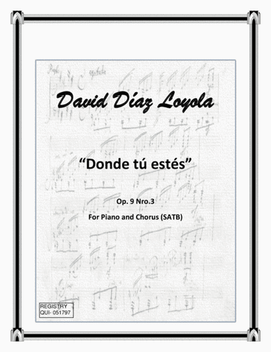 Donde tú estés Op.9 Nro.3