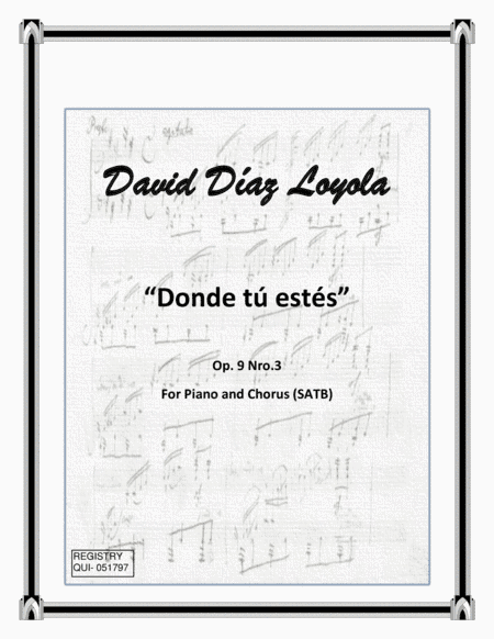 Donde tú estés Op.9 Nro.3