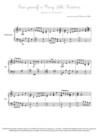 Have Yourself A Merry Little Christmas  from MEET ME IN ST. LOUIS (arr. Ester Alessandrini)