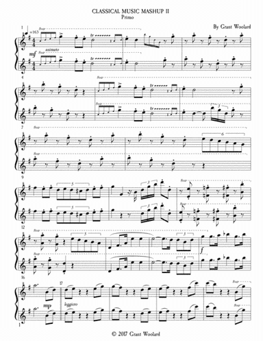 Classical Music Mashup II (1 Piano, 6 Hands)