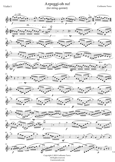 Arpeggi-oh no! for Quintet (string)
