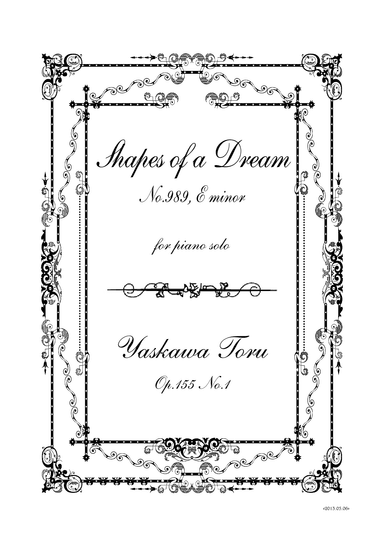 Shapes of a Dream No.989, E minor, Op.155 No.1