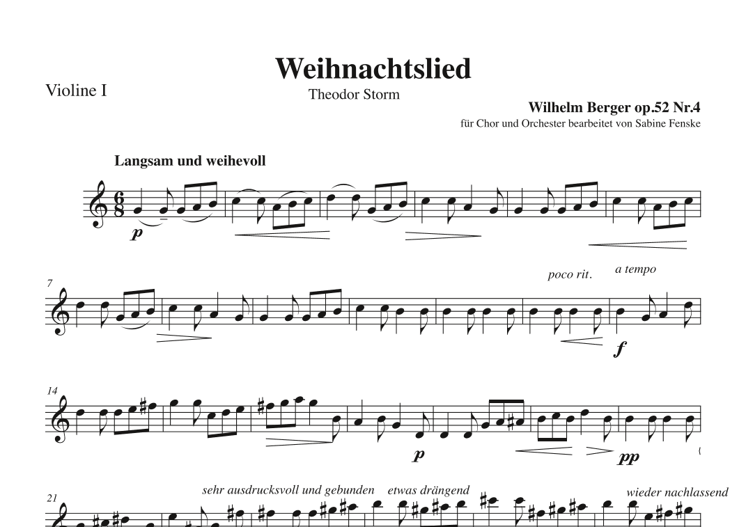 Weihnachtslied (arr. Sabine Fenske)