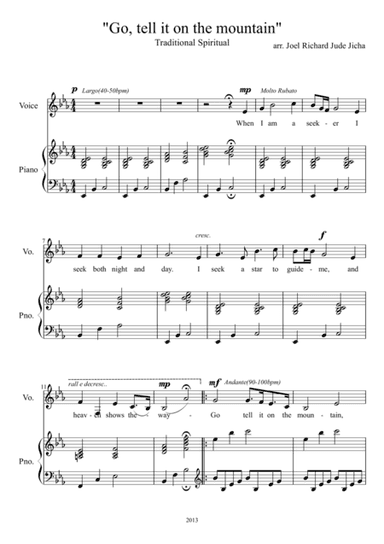 Go Tell It On The Mountain (low voice/piano)