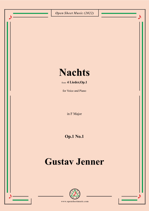 Jenner-Nachts,in F Major,Op.1 No.1 (arr. OSM Press)