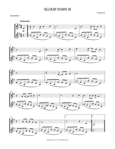 Sloop John B (arr. Mark Phillips)