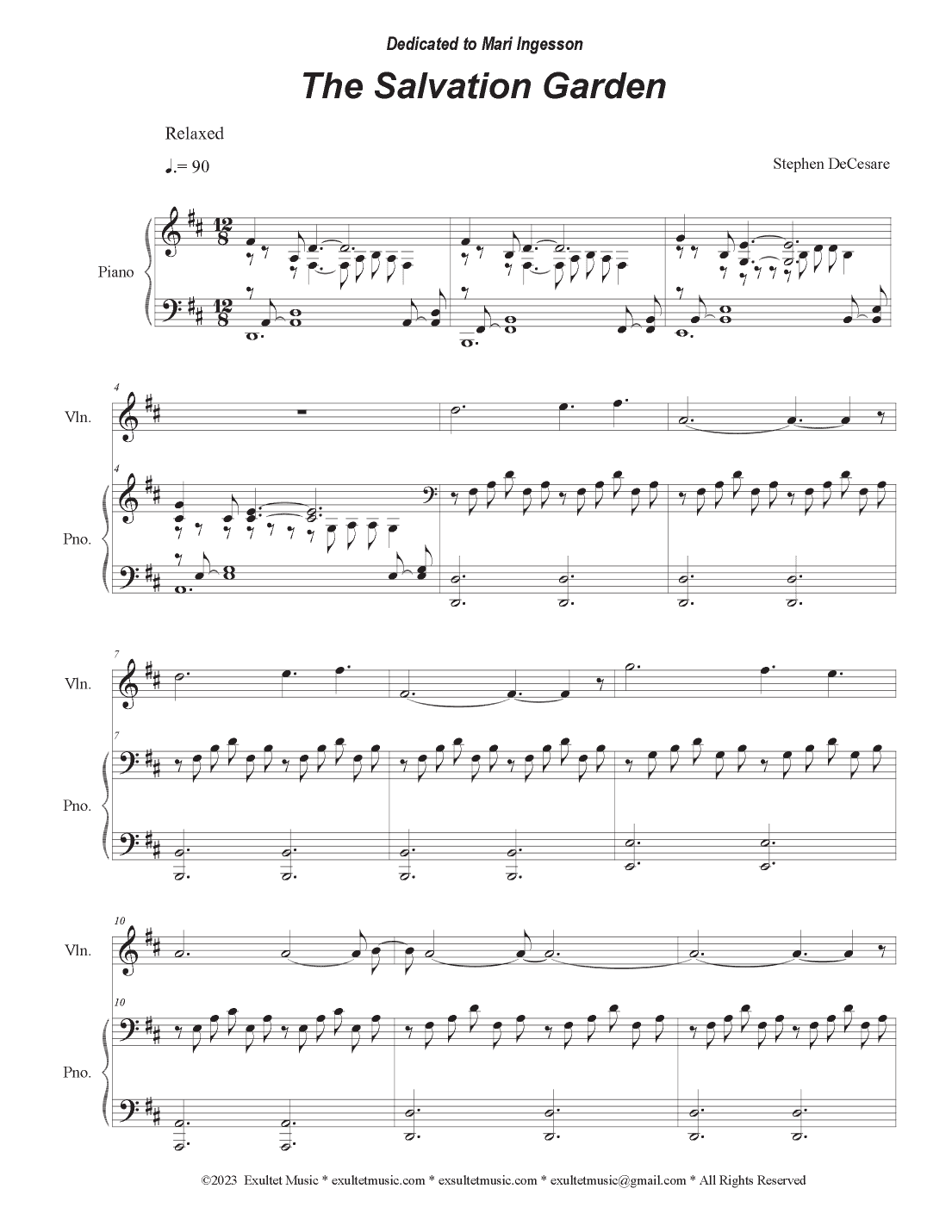 The Salvation Garden (Violin solo)