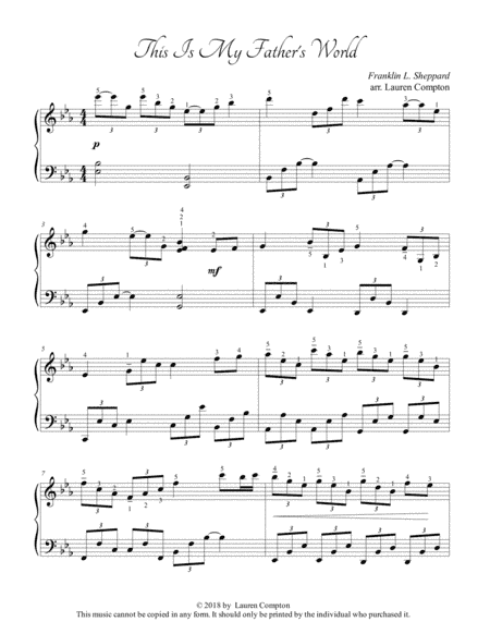 This Is My Father's World (Piano Solo) (arr. Lauren Compton)