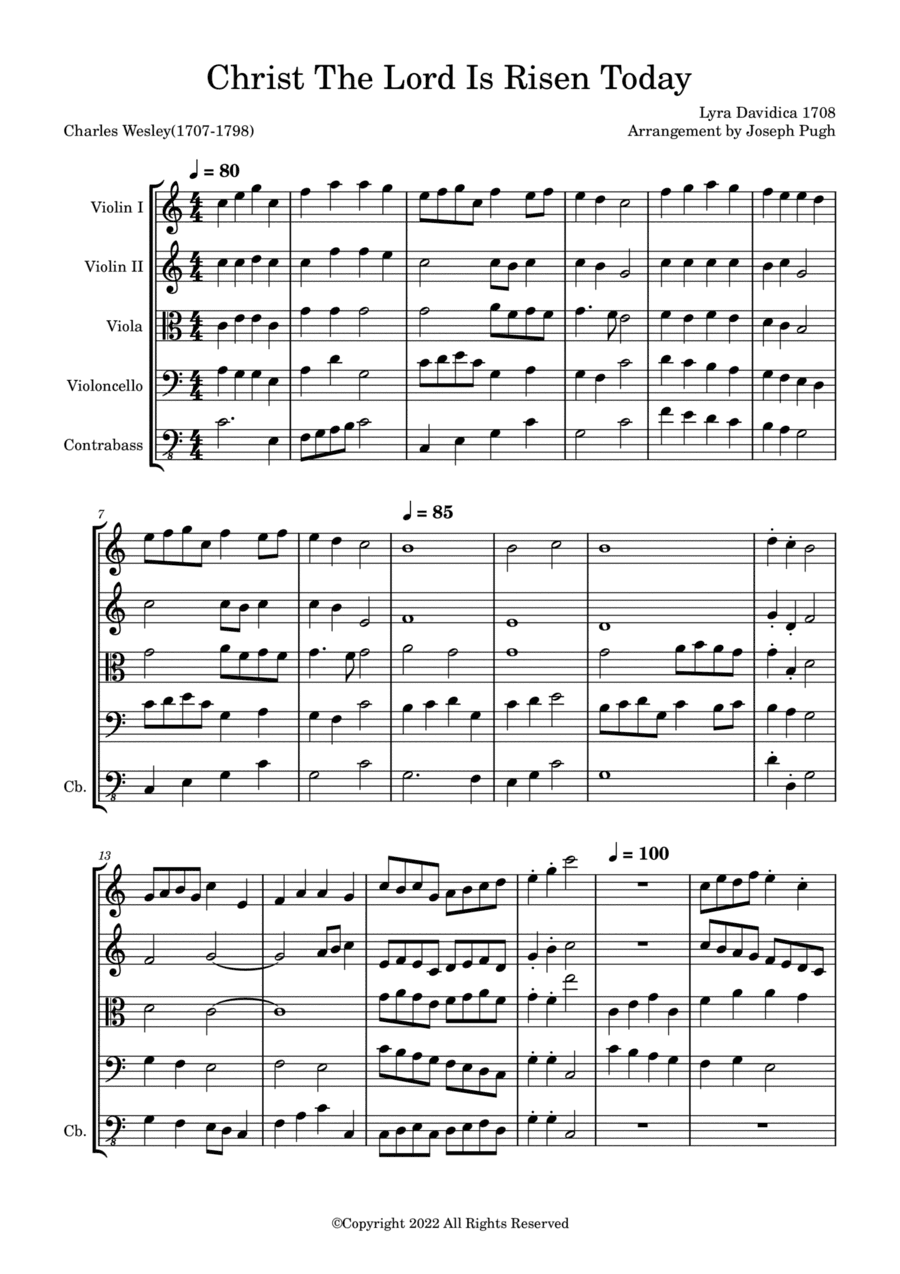 Christ The Lord Is Risen Today (arr. Joseph Pugh)