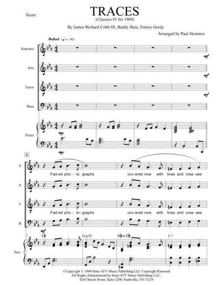 Traces (arr. Paul Hemmer)