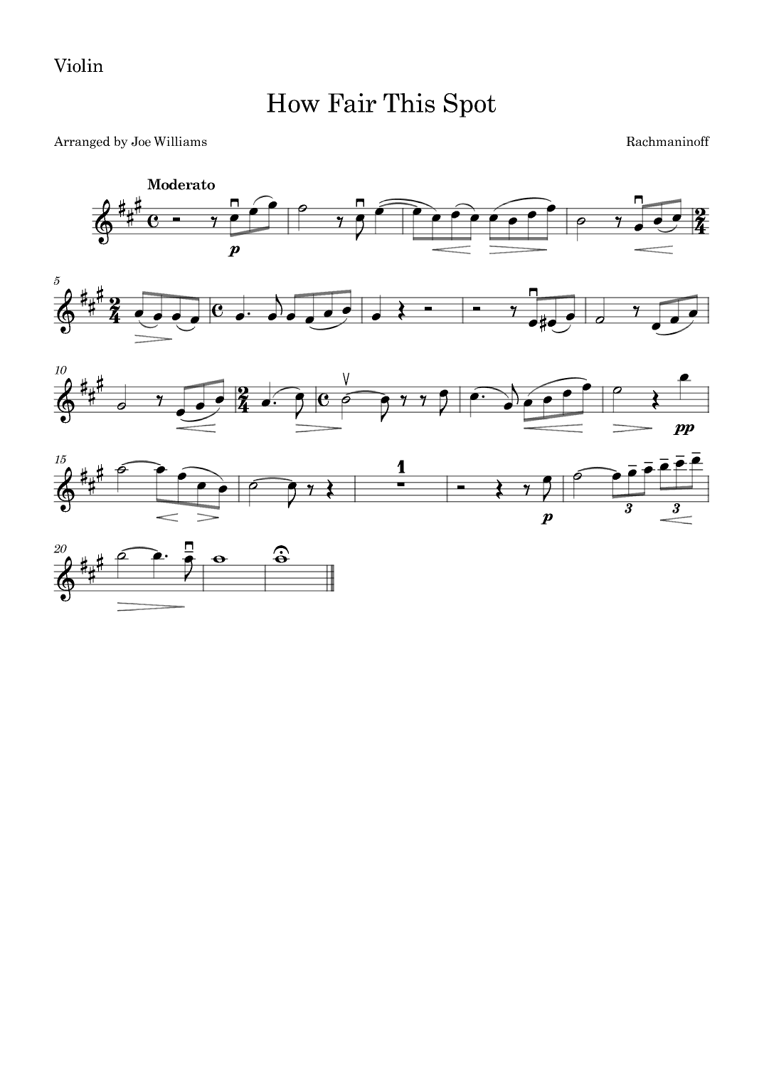 How Fair This Spot (arr. Joe Williams)