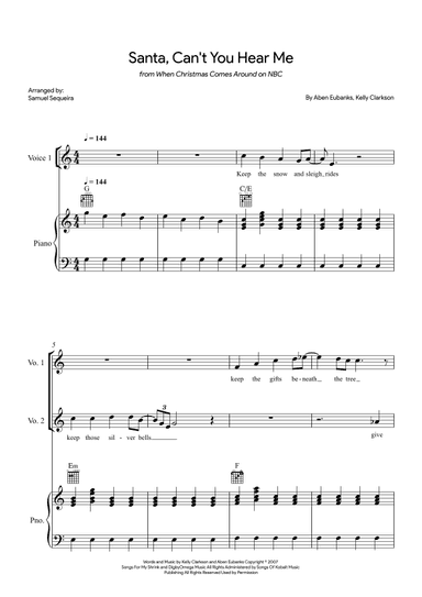 Santa Can't You Hear Me (arr. Samuel Sequeira)