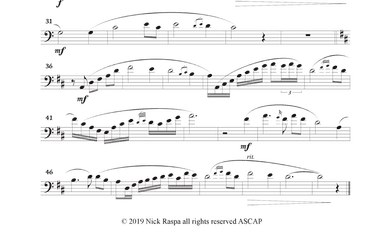 Amazing Grace (Trombone & Piano) Trombone part (arr. Nick Raspa)