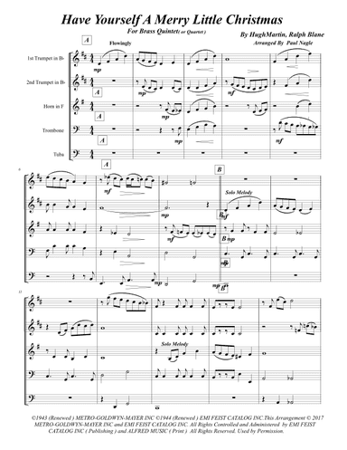 Have Yourself A Merry Little Christmas (arr. Paul Nagle)