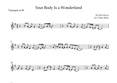 Your Body Is A Wonderland (arr. Fabio Britto)