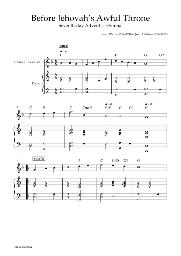 Before Jehovah’s Awful Throne (Ó Deus de Amor) (arr. Tico Rodrigues)
