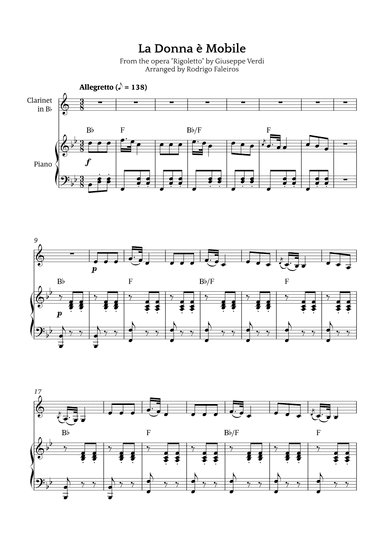 La Donna è Mobile (arr. Rodrigo Faleiros)