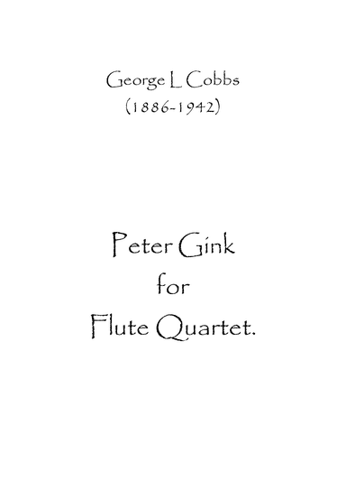 Peter Gink (arr. Spence Bundy)