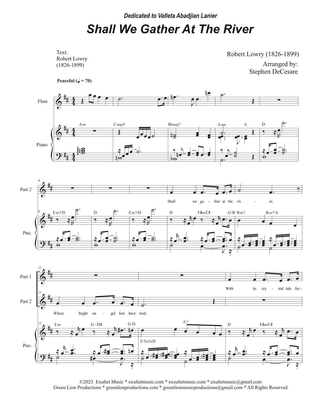 Shall We Gather At The River (2-part choir) (arr. Stephen DeCesare)