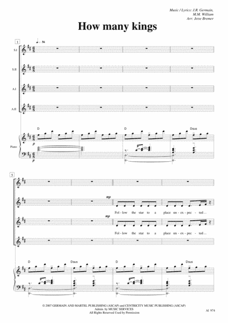 How Many Kings (arr. Jetse Bremer)