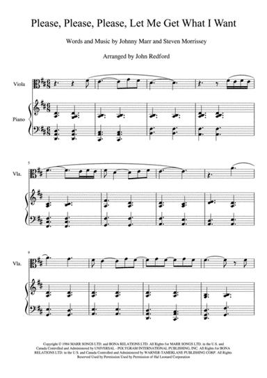 Please, Please, Please, Let Me Get What I Want (arr. John Redford)
