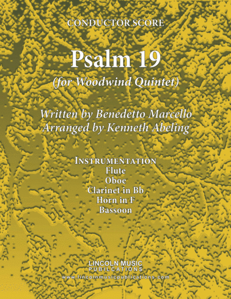Psalm 19 - Benedetto Marcello (for Woodwind Quintet) (arr. Kenneth Abeling)