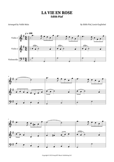 La Vie En Rose (arr. Valdir Maia)