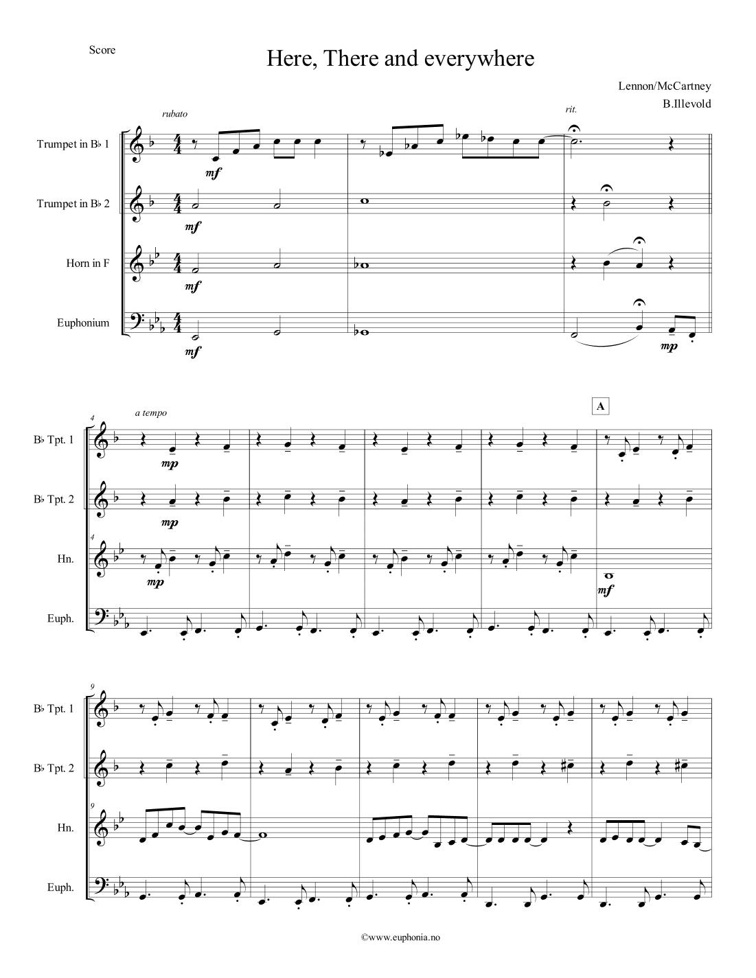 Here, There And Everywhere (arr. Bente Illevold)