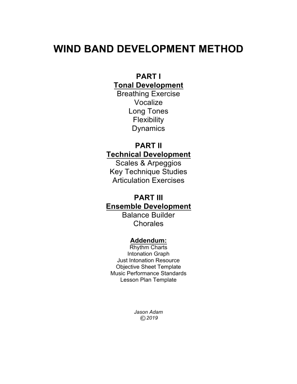 WIND BAND DEVELOPMENT METHOD