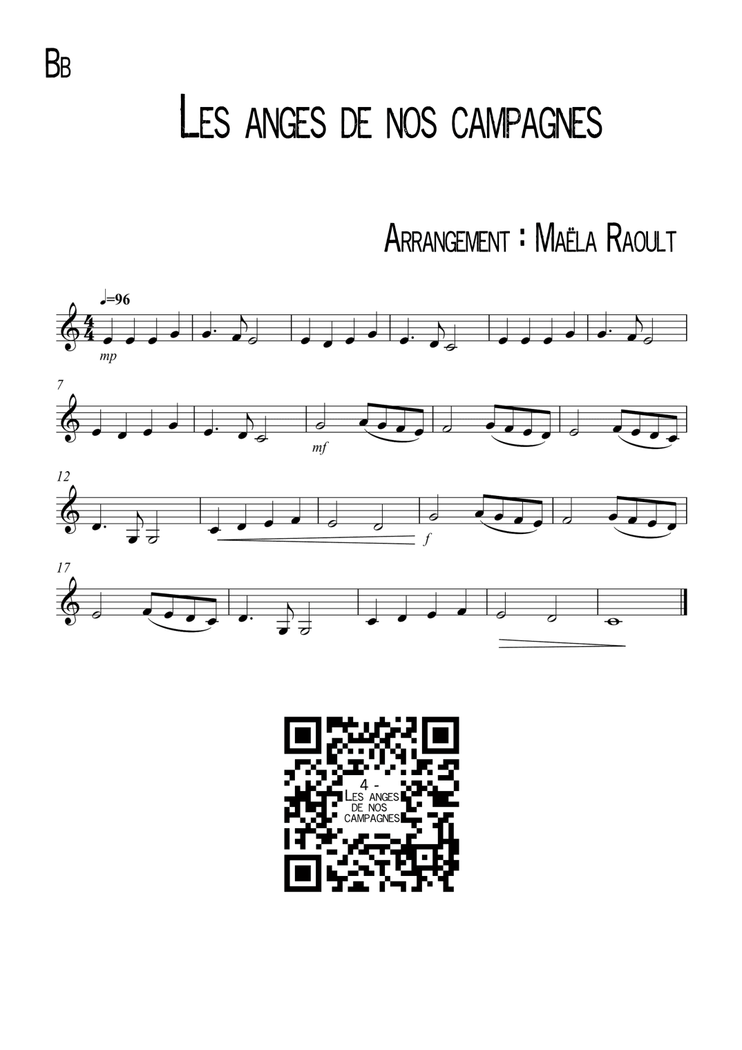 Les anges de nos campagnes (arr. Maëla Raoult)