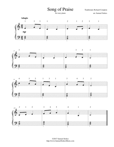 Song of Praise - for easy piano (arr. Samuel Stokes)